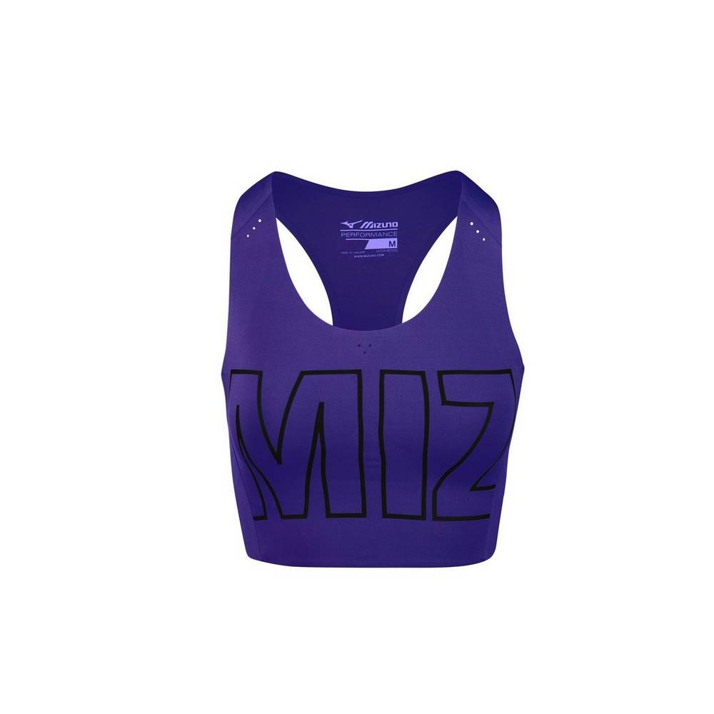 Sujetador Deportivo Mizuno Aero Battle Crop Mujer Azul Marino Baratas KFCM-51638